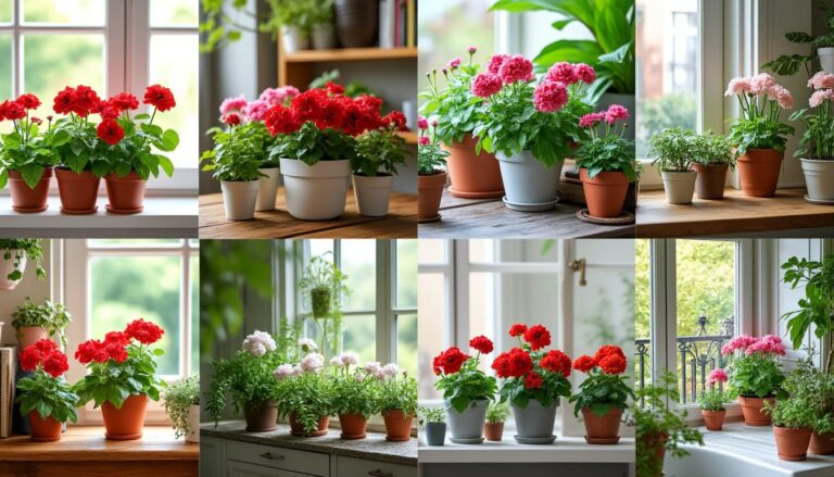 découvrez les 6 meilleurs endroits pour cultiver des géraniums à l'intérieur et profitez de superbes fleurs toute l'année grâce à nos conseils pratiques d'emplacement et d'entretien.