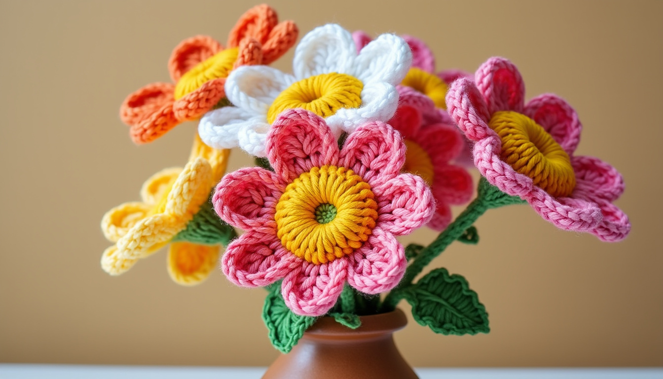 découvrez une sélection de patrons de crochet gratuits pour réaliser de jolies fleurs marguerites et apporter une touche de fraîcheur et de couleur à votre intérieur. parfaits pour tous niveaux !