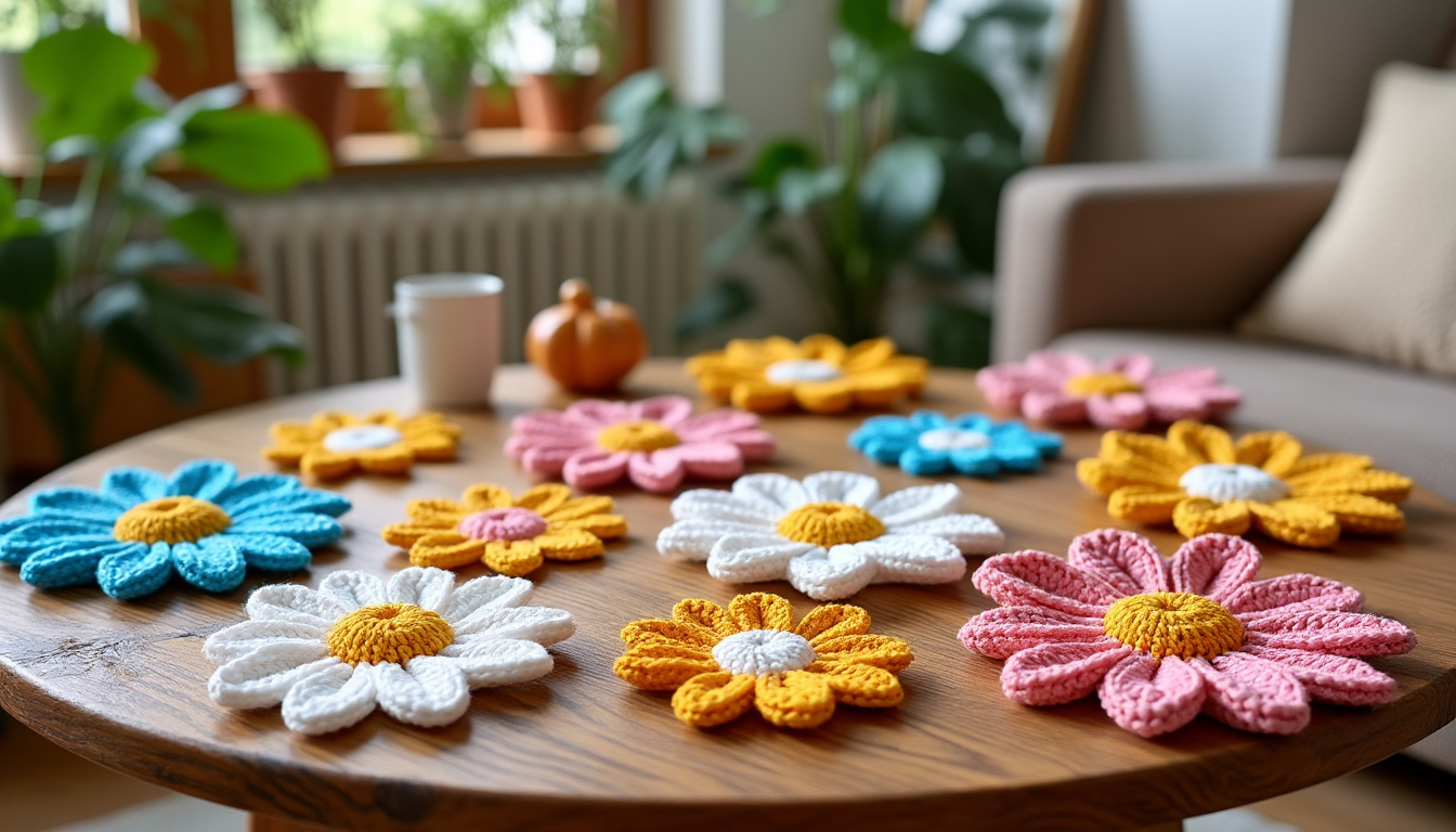 découvrez notre sélection de patrons de crochet gratuits pour réaliser de jolies fleurs marguerites. apportez une touche de couleur et de fraîcheur à votre intérieur avec ces créations faciles et tendance !