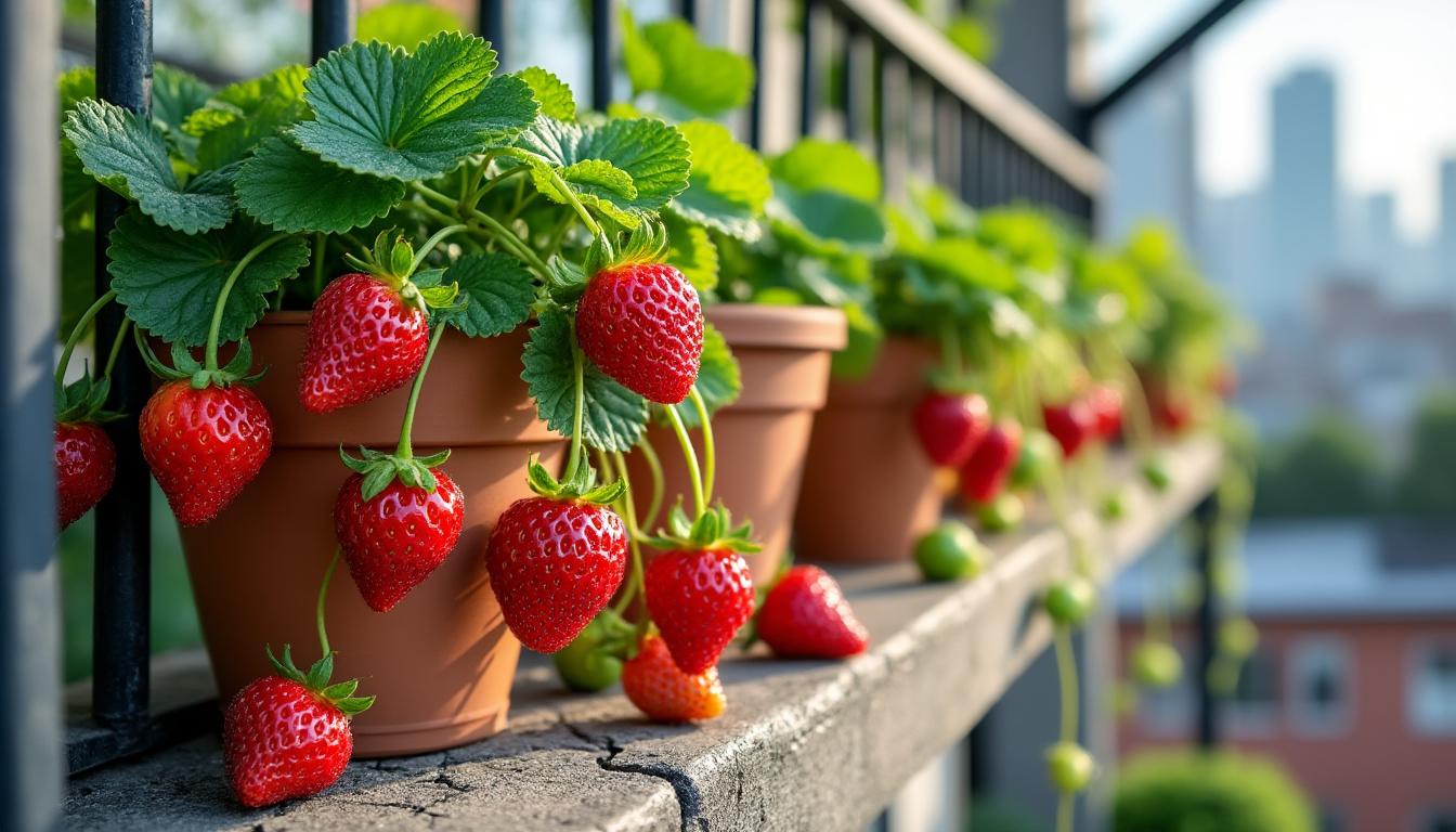 découvrez des astuces ingénieuses pour cultiver des fraises délicieuses directement sur votre balcon ou patio, même avec peu d'espace. guide pratique pour jardiniers urbains.